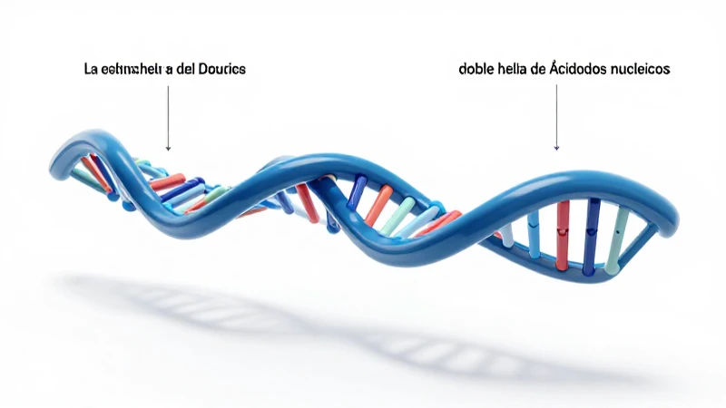 ADN: Doble hélice visualmente representada científicamente