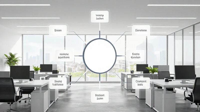 Oficina moderna con flujo de trabajo iluminada