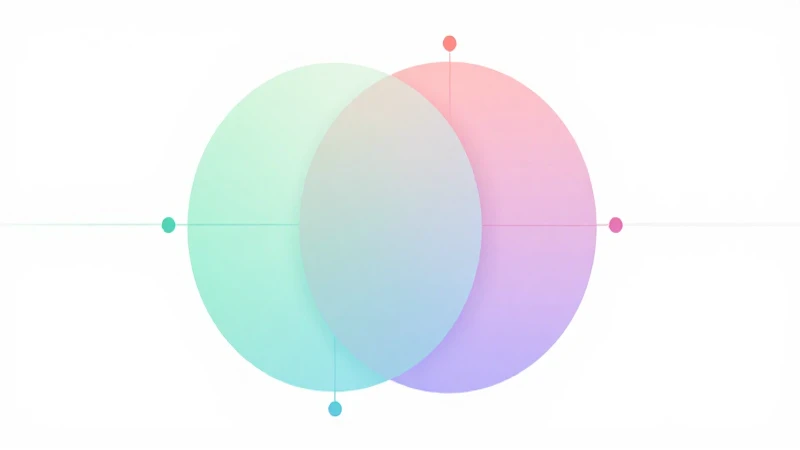 Diagramas suaves con círculos superpuestos e ilustración
