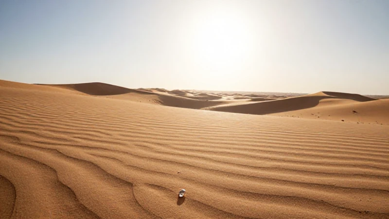Desierto bañado por el sol, gota de agua