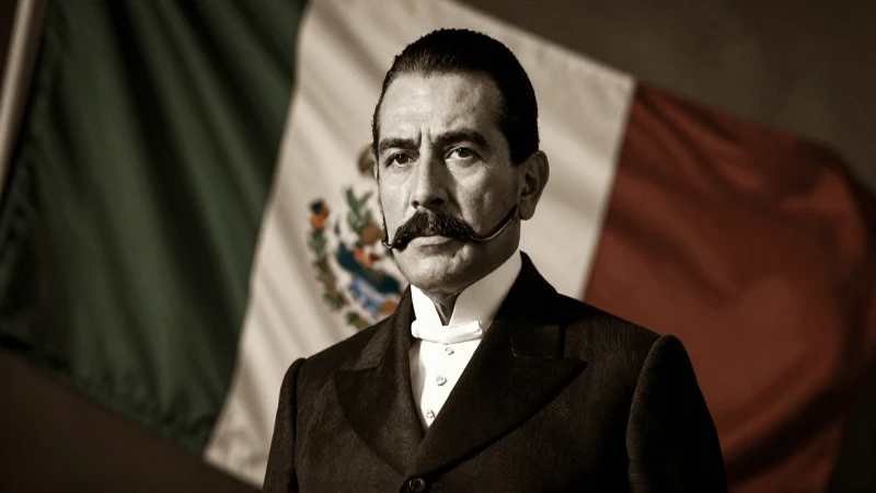 Mapa conceptual sobre la vida y legado de Álvaro Obregón 4 Retrato histórico de Obregón con bandera mexicana