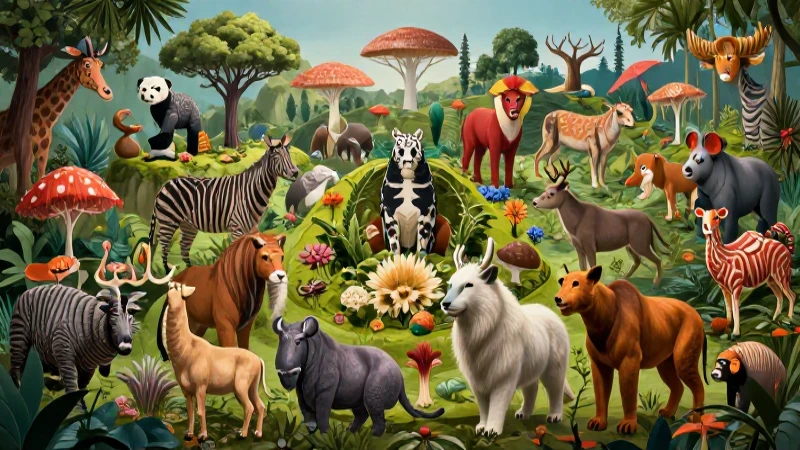 El Esquema de animales: Descubre cómo funciona y su importancia en el reino animal 4 Un ecosistema vibrante con fauna colorida