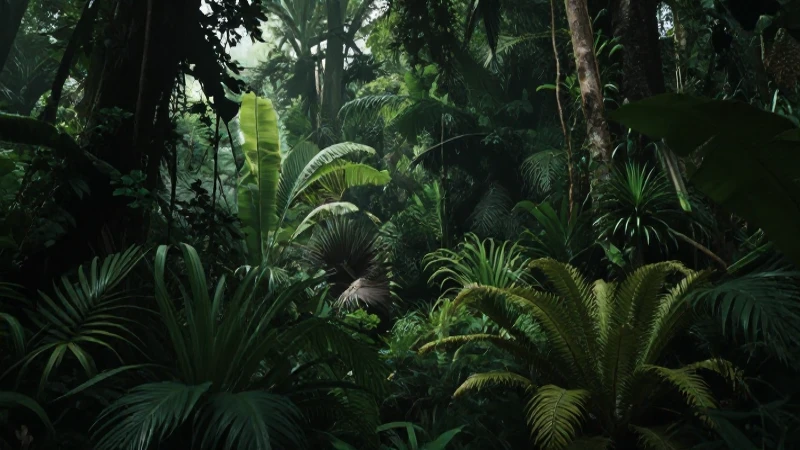 Retrato de Humboldt, selva exuberante, iluminación dramática