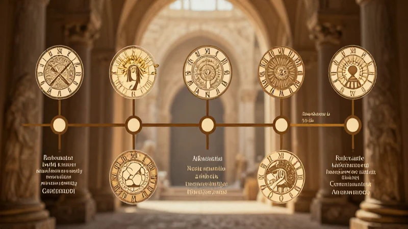 Infografía simétrica de historia romana estilizada