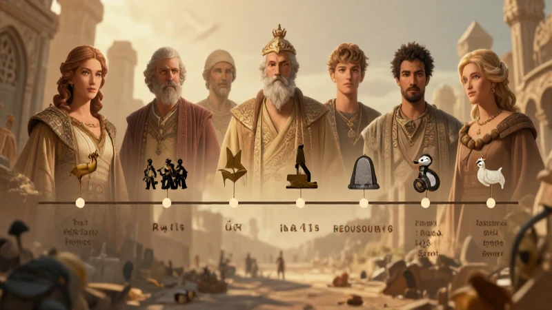 Ilustración histórica épica con iluminación cinematográfica