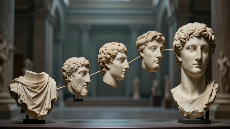 Fragmento romano antiguo, luz cinematográfica sutil
