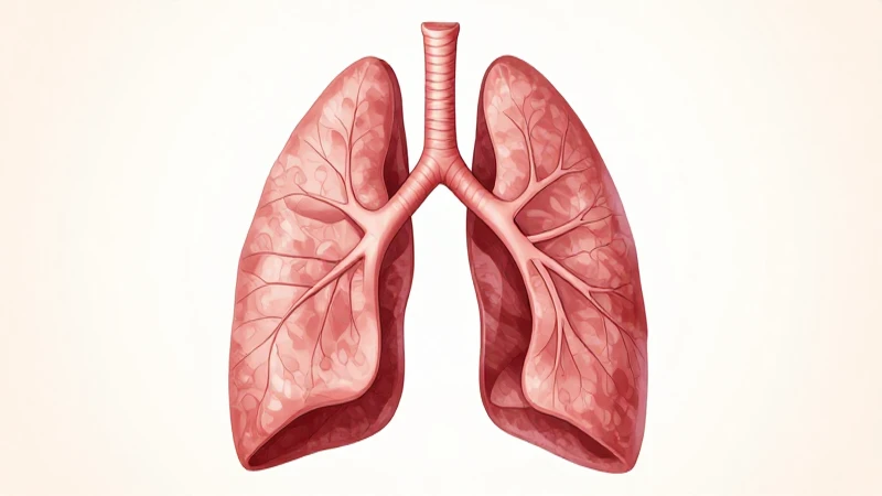 Ilustración anatómica del sistema respiratorio humano
