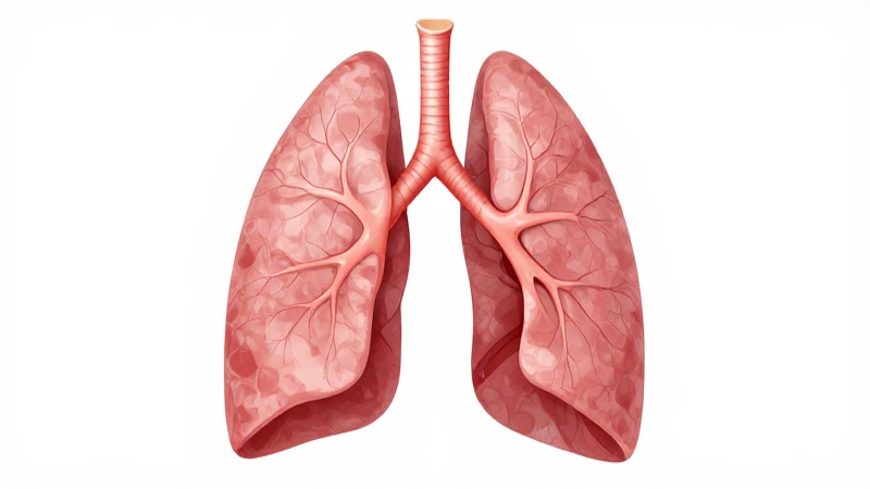 Diagrama pulmonar sobre fondo blanco