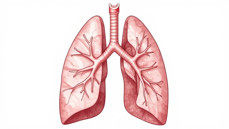 Ilustración anatómica detallada del sistema respiratorio