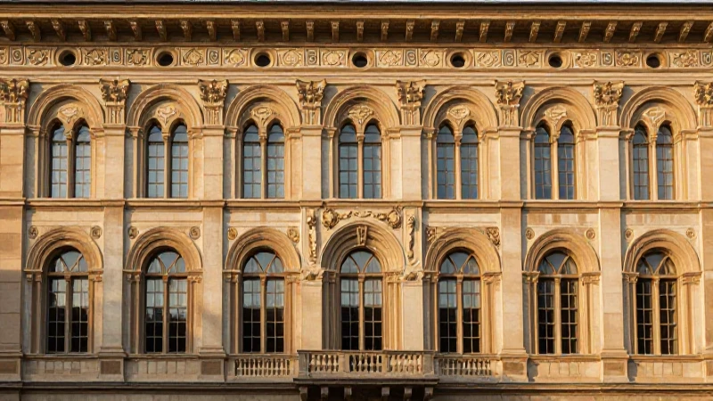 Cómo ha evolucionado la arquitectura a lo largo del tiempo 5 Fachada palaciega clásica, simétrica y dorada