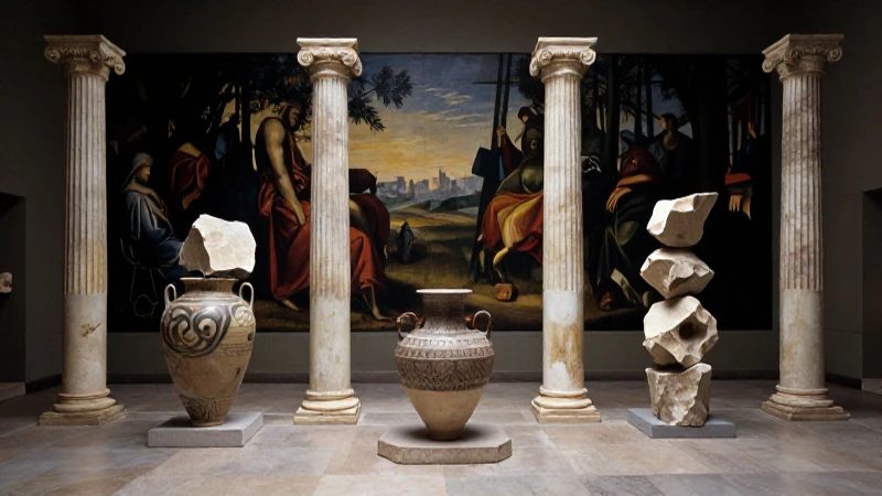 Arte antiguo: Explora la completa línea del tiempo del arte 3 Restos artísticos renacentistas en museo
