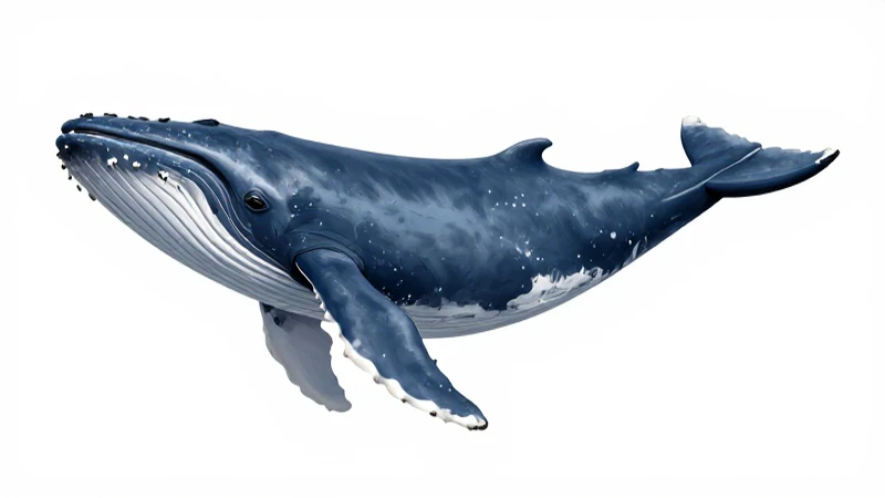 Ilustración esquemática muestra la anatomía de una ballena