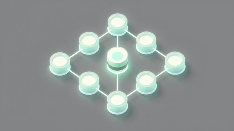 Diagrama de base de datos isométrico brillante