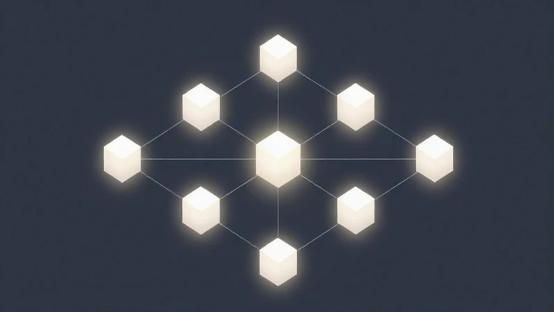 Diagrama geométrico abstracto con nodos luminosos