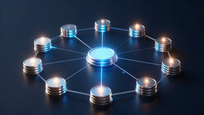 Esquema de base de datos brillante y conectada