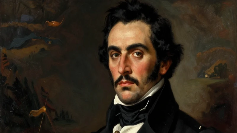 Bolívar: retrato épico ante un paisaje andino
