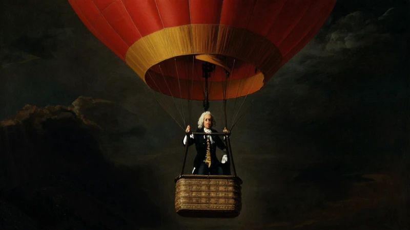 La línea del tiempo de Antoine Laurent Lavoisier: Biografía 6 Lavoisier ascendió en globo con arte barroco