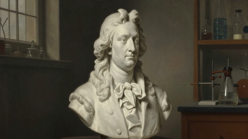 La línea del tiempo de Antoine Laurent Lavoisier: Biografía 9 Busto de Lavoisier en pintura académica