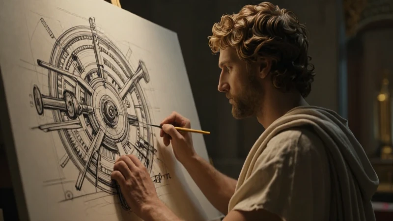 Cuáles fueron la biografía y descubrimientos de Arquímedes 5 Ilustración cinematográfica de un hombre griego antiguo