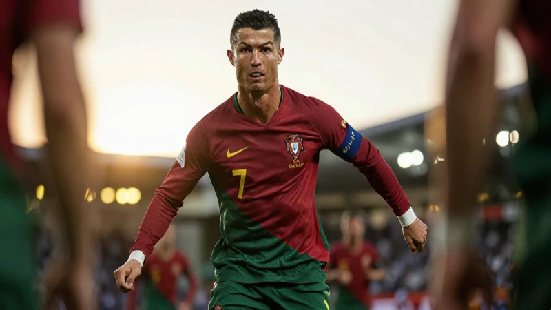 Ronaldo luce dinámico al atardecer con Portugal