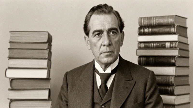 Retrato solemne de Madero sobre libros antiguos