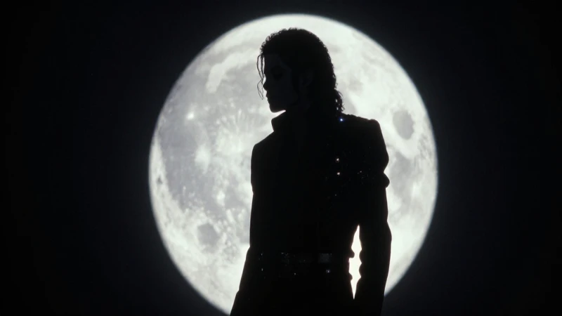Sombra de Michael Jackson en escenario lunar
