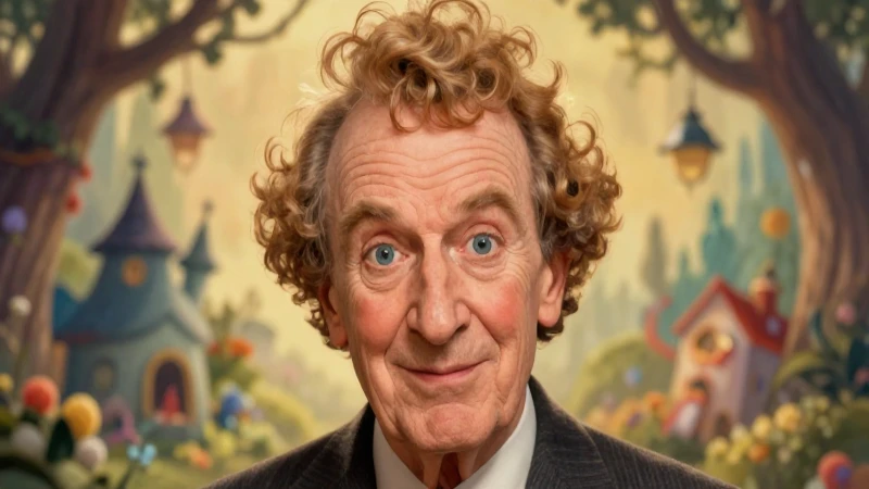 Retrato fantasioso de Roald Dahl, cálido y cercano