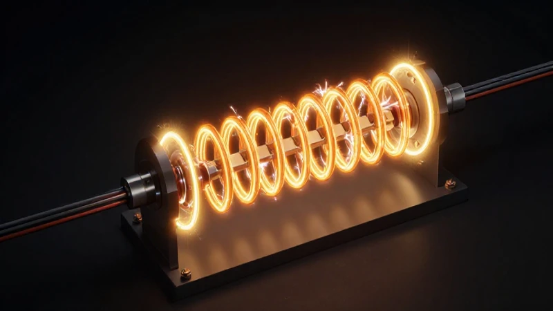 Bobina Tesla: chispas eléctricas con iluminación dramática