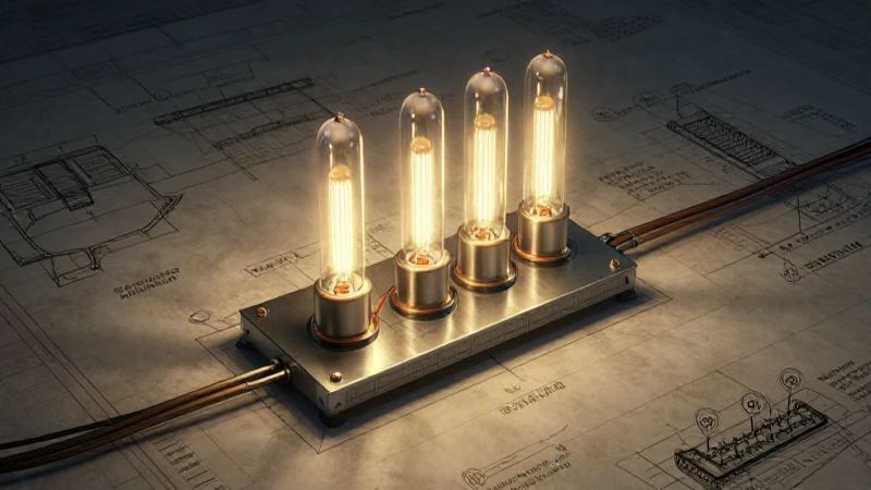 Bobina Tesla antigua, ilustración técnica brillante