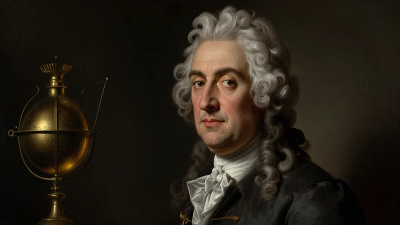 Retrato barroco de Lagrange con luz dramática