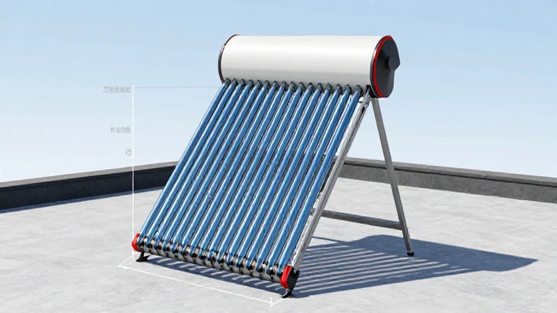 Calentador solar en techo bajo luz brillante