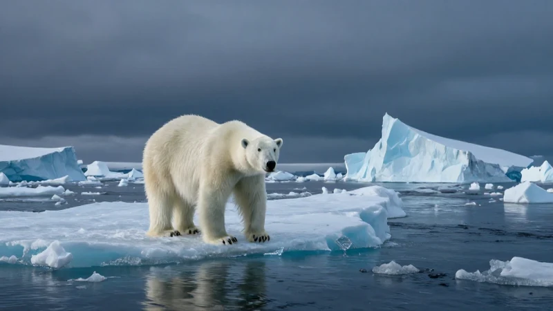 Hielo fundiéndose amenaza al oso polar