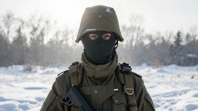 Soldado en nieve, iluminación dramática, cinematográfico