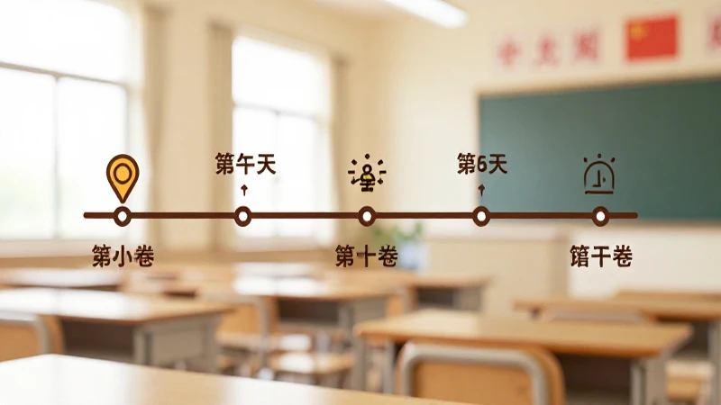 Aula escolar iluminada con suave luz cálida