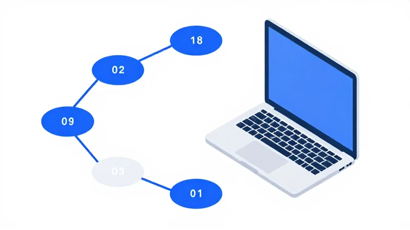 Flujo diagrama moderno con portátil abierto
