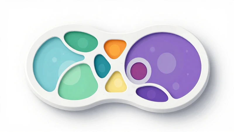 ¿Qué es un Esquema célula y cuál es su importancia? 3 Diagrama celular estilizado con colores vivos
