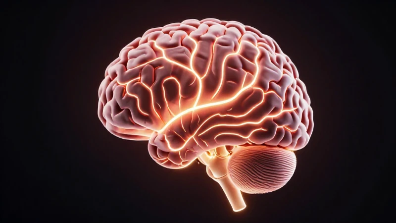 Cerebro brillante con caminos neuronales dramáticos
