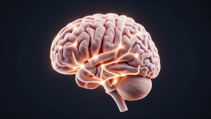 Cerebro brillante, redes neuronales iluminadas