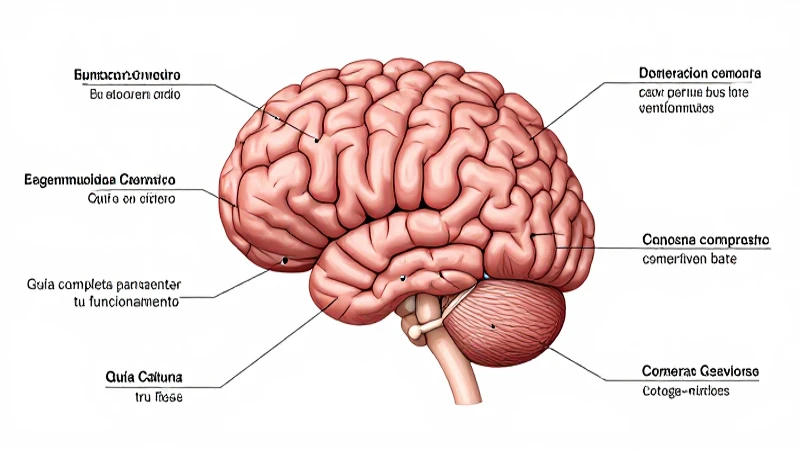 Representación esquemática del cerebro en perspectiva isométrica