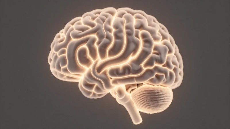 Cerebro abstracto con vías neuronales brillantes