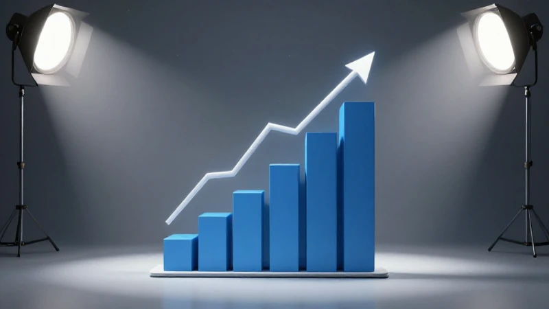 Gráfico financiero con iluminación dramática