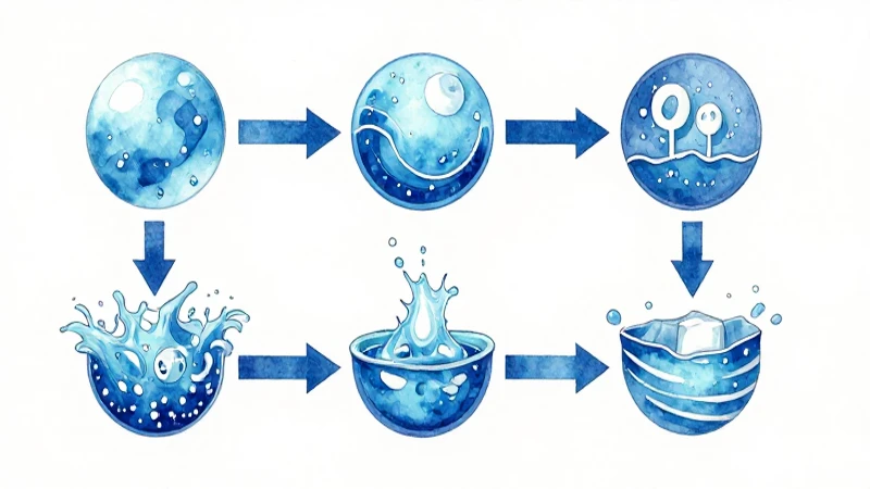 Ciclo del agua, acuarela con luz suave