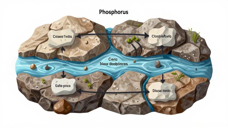 Esquema de los ciclos biogeoquímicos 4 El esquema ilustra el ciclo fosforoso