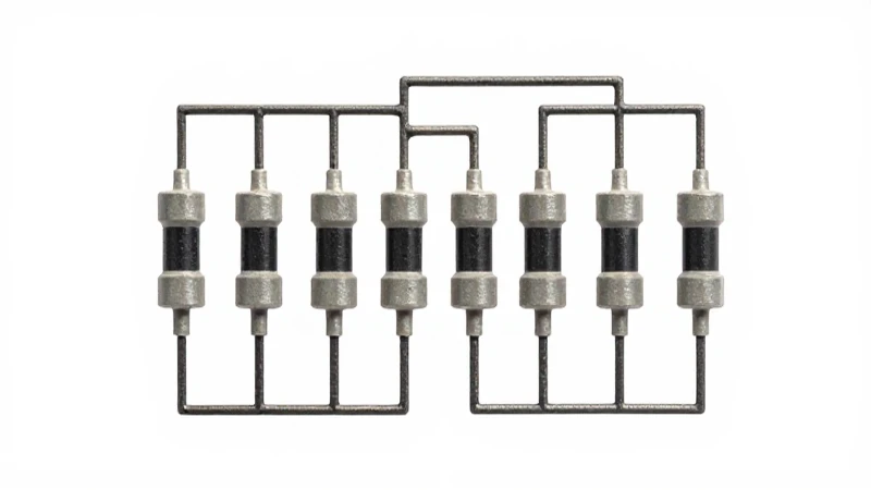 Diagrama limpio con resistores simétricos