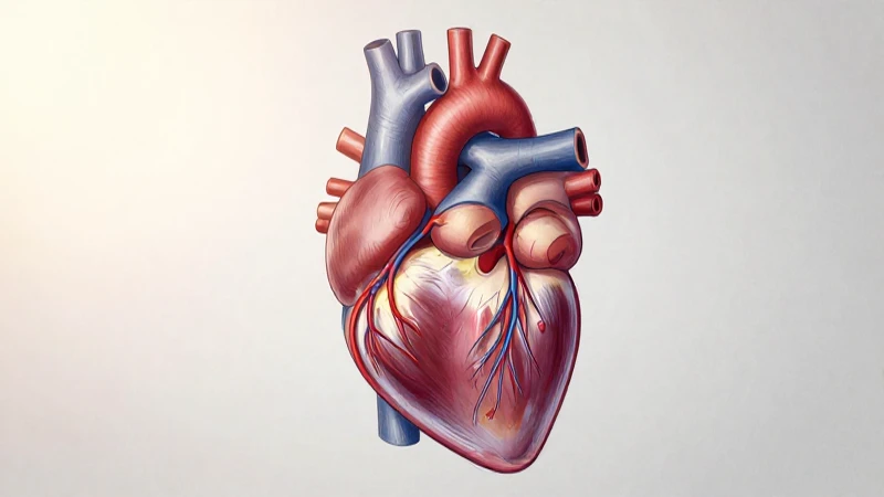 Anatomía del corazón con detalle médico