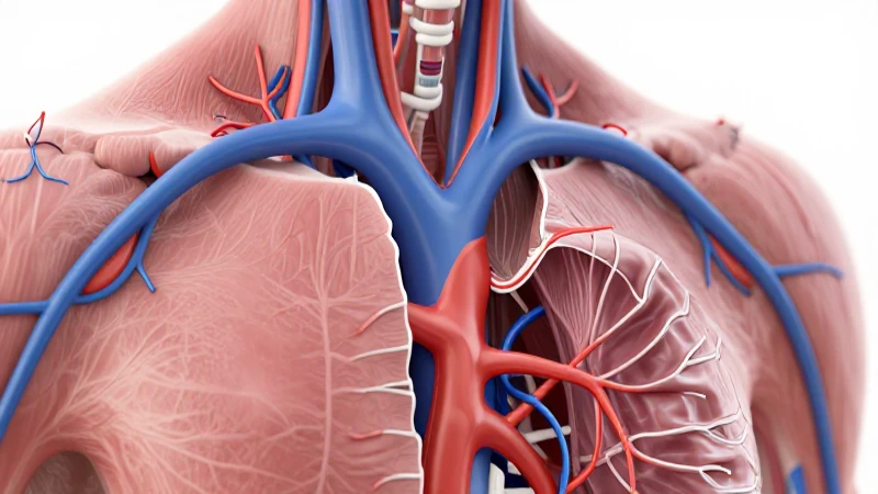 Ilustración anatómica del sistema vascular simplificada