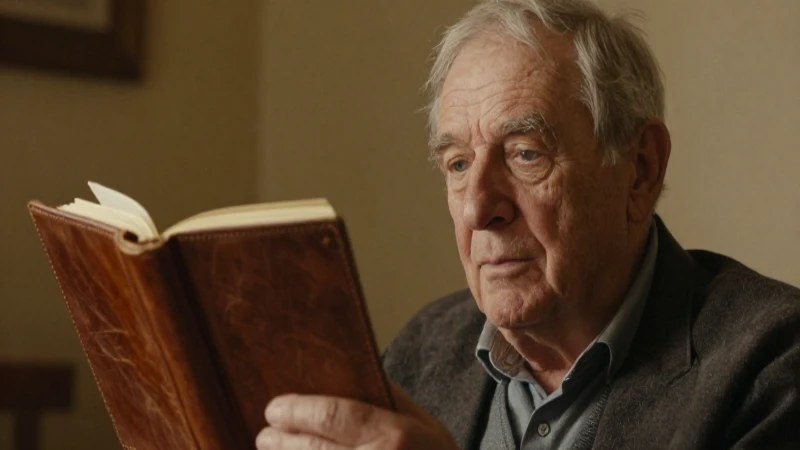 Ciro en Línea: Biografía de Ciro Alegría y su Cronología 6 Retrato realista, anciano, diario antiguo, cálida luz