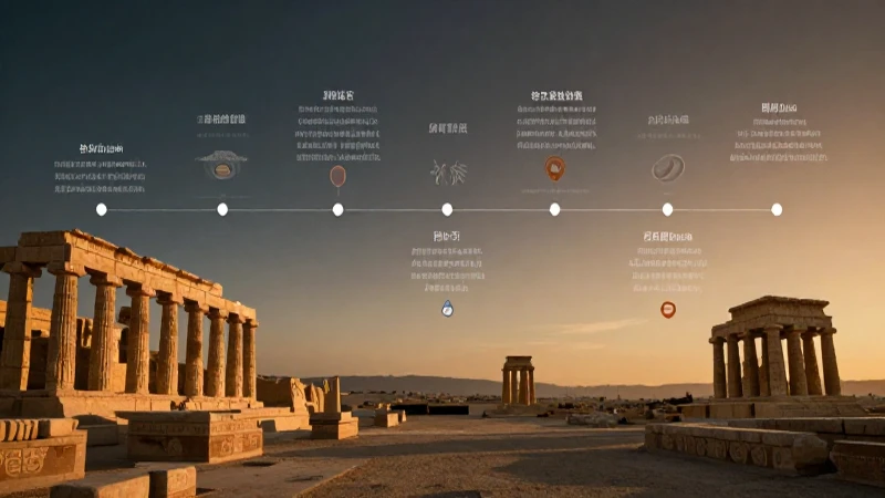Civilizaciones antiguas, cronología con iluminación cálida