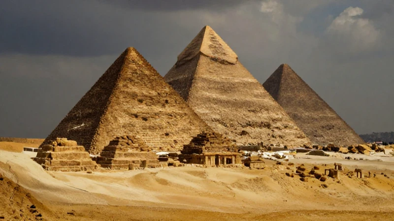 Civilizaciones antiguas en paisaje cinematográfico épico