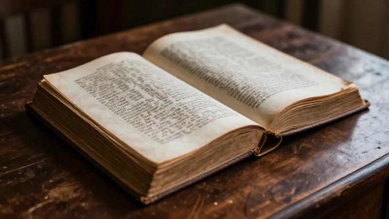 Manuscrito antiguo bajo luz suave